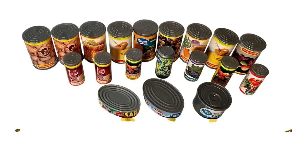 Lot of 20 Vintage Kids Pretend Play Toy Food Grocery Canned Goods Play Kitchen